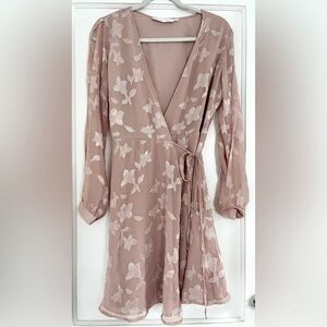 ASTR Elegant Floral Wrap Dress